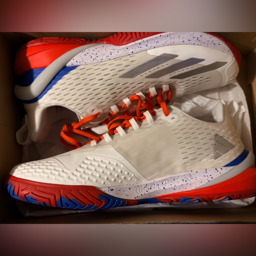 Adidas White and Red Sneakers
